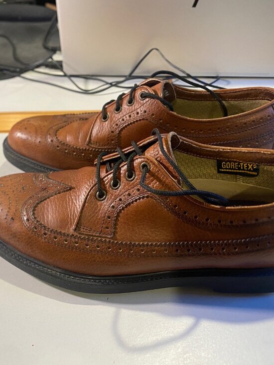 Rockport - Size 8M - Men\'s Brown Leather Gore-Tex Wingtip Oxford Dress Shoes main image 5